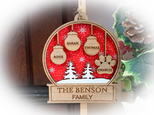 Load image into Gallery viewer, Personalised Christmas Snow Globe Tree Decoration