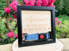 Load image into Gallery viewer, Personalised Dog Collar Memorial Frame - Next Day Delivery Available