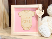 Load image into Gallery viewer, Personalised It's a Girl/Boy 3D Box Frame