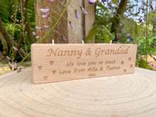 Load image into Gallery viewer, Personalised Tea Light Candle Holder - Personalise with any message