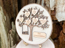 Load image into Gallery viewer, Personalised Grandchildren Family Tree Log Slice - Next Day Delivery Available