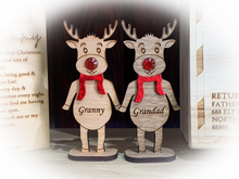 Load image into Gallery viewer, Christmas Table Name Place Settings - Rudolph