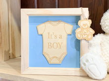 Load image into Gallery viewer, Personalised It's a Girl/Boy 3D Box Frame