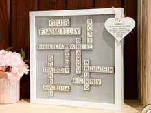 Load image into Gallery viewer, Personalised Our Family Scrabble Frame