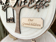 Load image into Gallery viewer, Personalised Grandchildren Family Tree Log Slice - Next Day Delivery Available
