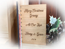Load image into Gallery viewer, Personalised Wooden Christmas Card