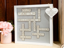 Load image into Gallery viewer, Personalised Our Family Scrabble Frame