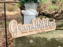 Load image into Gallery viewer, Personalised Grandchildren Sign | Grandchildren Sign | Wooden Grandchildren Sign