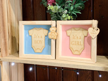 Load image into Gallery viewer, Personalised It's a Girl/Boy 3D Box Frame