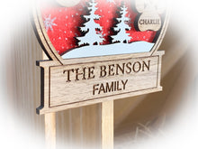 Load image into Gallery viewer, Personalised Christmas Snow Globe Tree Decoration