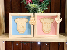 Load image into Gallery viewer, Personalised It's a Girl/Boy 3D Box Frame