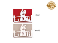 Load image into Gallery viewer, Personalised Wedding Bride & Groom Papercut Frame