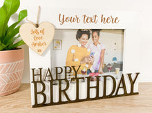 Load image into Gallery viewer, Personalised Happy Birthday White Photo Frame Gift