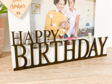 Load image into Gallery viewer, Personalised Happy Birthday White Photo Frame