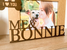 Load image into Gallery viewer, Personalised Me & My Dog Oak Photo Frame
