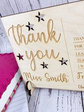 Load image into Gallery viewer, Personalised Thank You Wooden Postcard