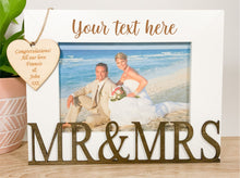 Load image into Gallery viewer, Personalised Wedding Gift Mr & Mrs Photo Frame