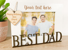 Load image into Gallery viewer, Personalised Best Dad Photo Frame Gift