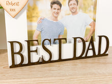 Load image into Gallery viewer, Personalised Best Dad White Photo Frame