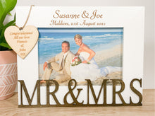 Load image into Gallery viewer, Personalised Wedding Mr & Mrs Photo Frame Gift
