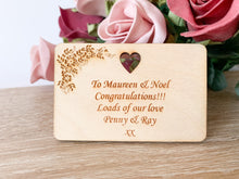 Load image into Gallery viewer, Personalised Wooden Gift Message with Envelope
