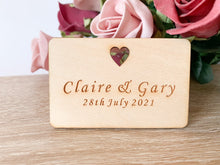Load image into Gallery viewer, Personalised Wooden Gift Message with Envelope