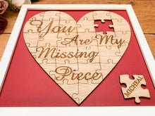 Load image into Gallery viewer, Personalised Heart Jigsaw Frame
