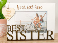 Load image into Gallery viewer, Personalised Best Sister White Photo Frame
