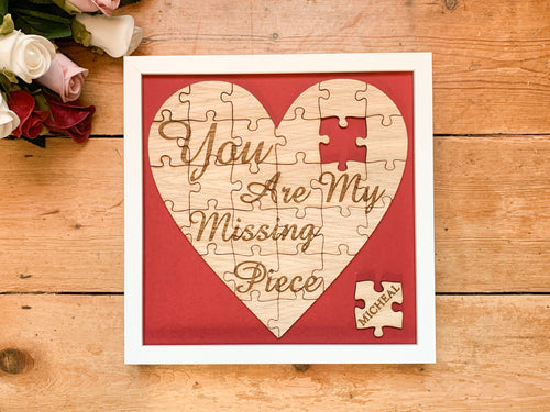 Personalised Heart Jigsaw Box Frame - Unique Gift Idea For Someone Special