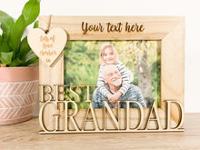Load image into Gallery viewer, Personalised Best Grandad Natural Wood Photo Frame