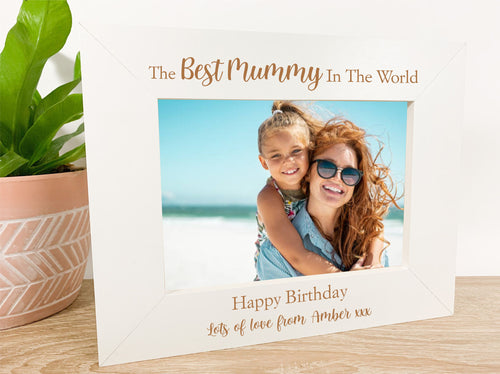 Personalised Best Mummy in The World Birthday Photo Frame Gift