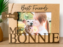 Load image into Gallery viewer, Personalised Me & My Dog Oak Photo Frame