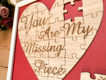 Load image into Gallery viewer, Personalised Heart Jigsaw Frame