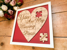 Load image into Gallery viewer, Personalised Heart Jigsaw Frame