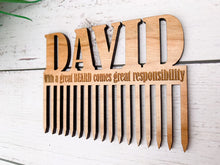 Load image into Gallery viewer, Personalised Beard & Moustache Comb