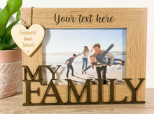 Load image into Gallery viewer, Personalised My Family Oak Photo Frame