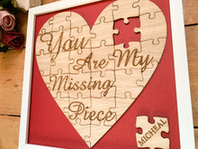 Load image into Gallery viewer, Personalised Heart Jigsaw Frame