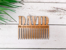 Load image into Gallery viewer, Personalised Beard & Moustache Comb