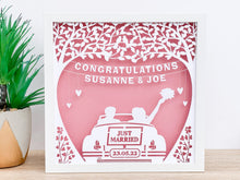Load image into Gallery viewer, Personalised Wedding Just Married Papercut Frame