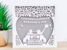 Load image into Gallery viewer, Personalised Wedding Just Married Papercut Frame