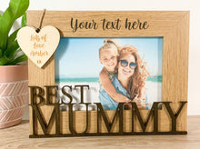 Load image into Gallery viewer, Personalised Best Mummy Oak Photo Frame