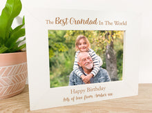 Load image into Gallery viewer, Personalised Best Grandad in The World Birthday Photo Frame Gift