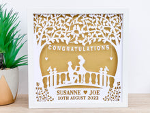 Load image into Gallery viewer, Personalised Engagement Papercut Frame
