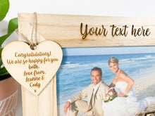 Load image into Gallery viewer, Personalised Wedding Mr & Mrs Natural Wood Photo Frame