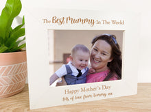 Load image into Gallery viewer, Personalised Best Mummy in The World Mother's Day Photo Frame Gift