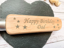Load image into Gallery viewer, Personalised Happy Birthday Bottle Opener - Beeswax Finish