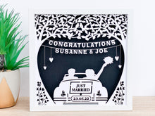 Load image into Gallery viewer, Personalised Wedding Just Married Papercut Frame