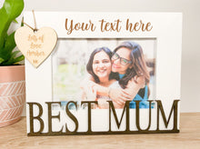 Load image into Gallery viewer, Personalised Best Mum White Photo Frame