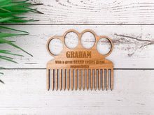 Load image into Gallery viewer, Personalised Novelty Beard and Moustache Comb