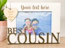 Load image into Gallery viewer, Personalised Best Cousin White Photo Frame